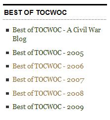 Best of TOCWOC - A Civil War Blog