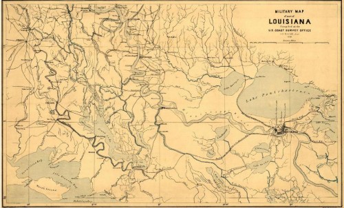 Military Map of part of Louisiana 1862